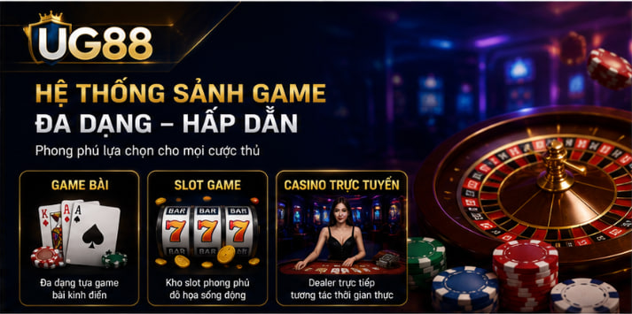 Hệ thống sảnh game đa dạng, hấp dẫn