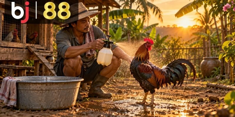 Chọn thời điểm nào tắm cho gà tốt nhất